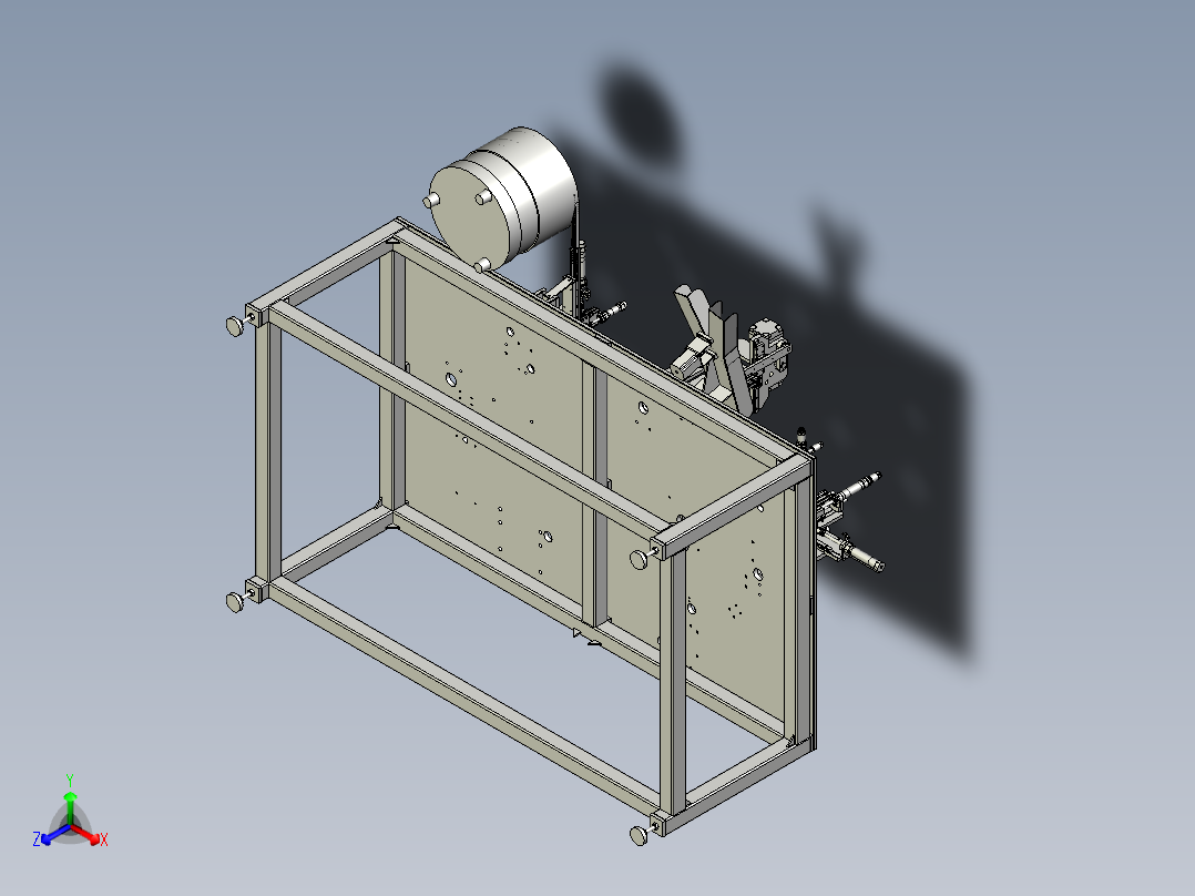 翻转组装机正等轴测图