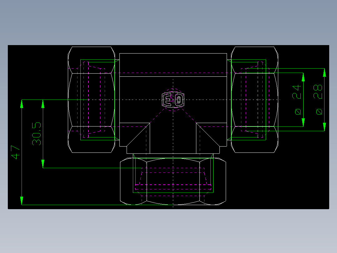 PARKER管接头EO Union tee T28LCF_front