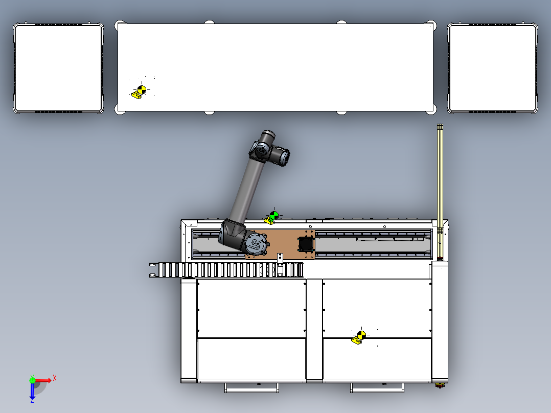 割草机模组自动充电设备  sw24俯视图