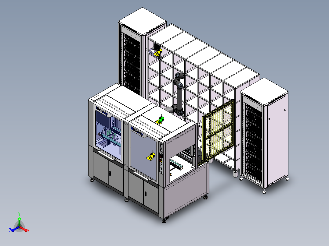 割草机模组自动充电设备  sw24正等轴测图