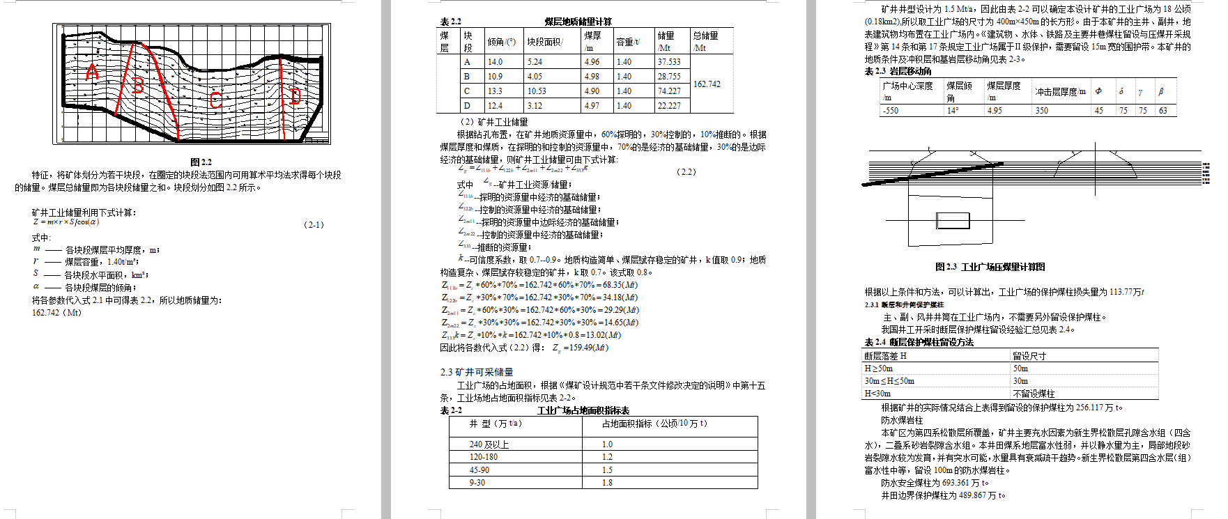 祁东煤矿1.5Mta新井设计含5张CAD图