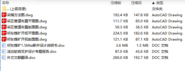 祁东煤矿1.5Mta新井设计含5张CAD图