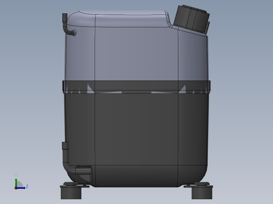 TECUMSEH AJ制冷压缩机左视图