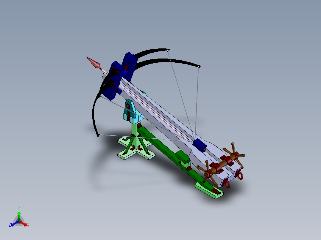 弹射器正等轴测图