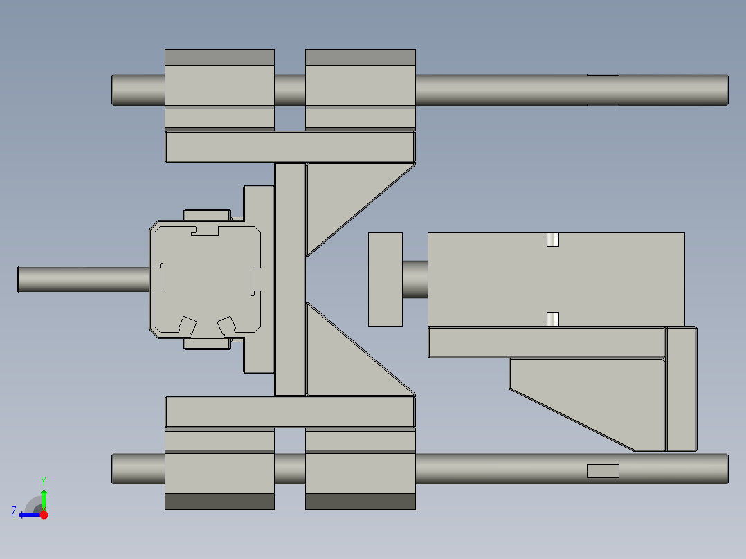 充电宝内部锂电池自动焊接设备设计-02送夹料机构-V1右视图
