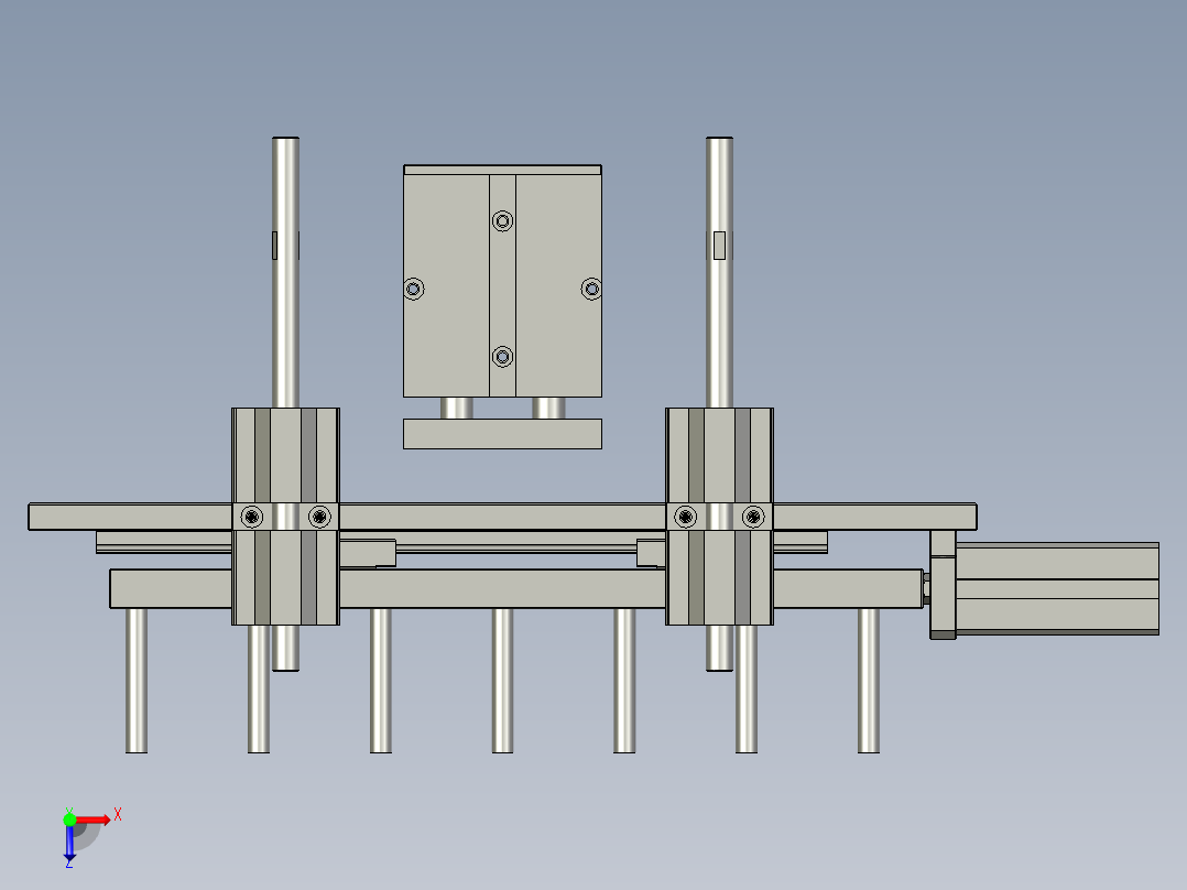 充电宝内部锂电池自动焊接设备设计-02送夹料机构-V1俯视图
