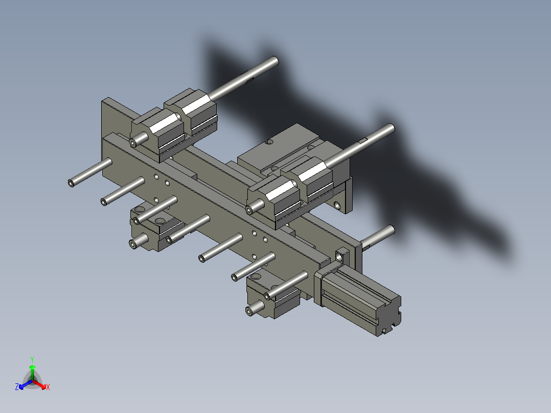 充电宝内部锂电池自动焊接设备设计-02送夹料机构-V1正等轴测图