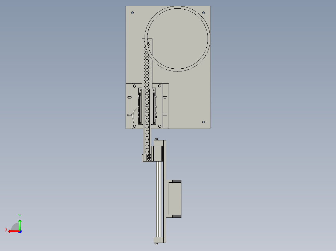 金属轴承自动上料总成后视图