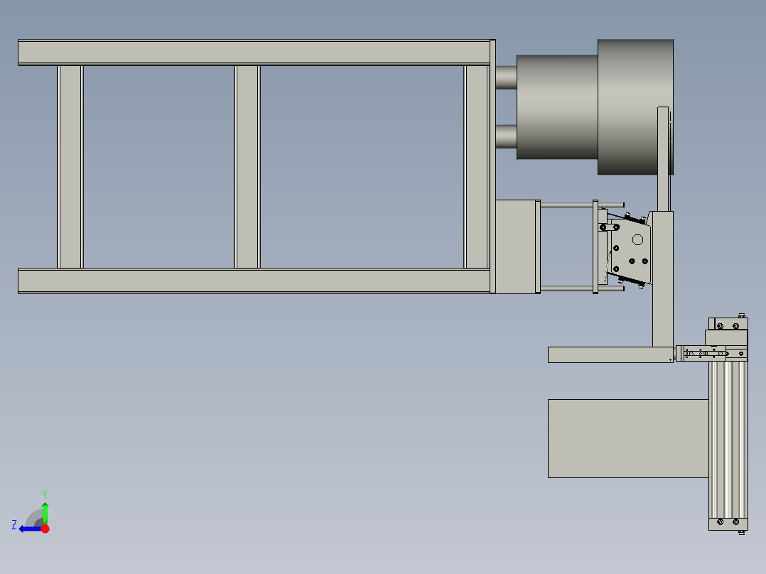 金属轴承自动上料总成右视图