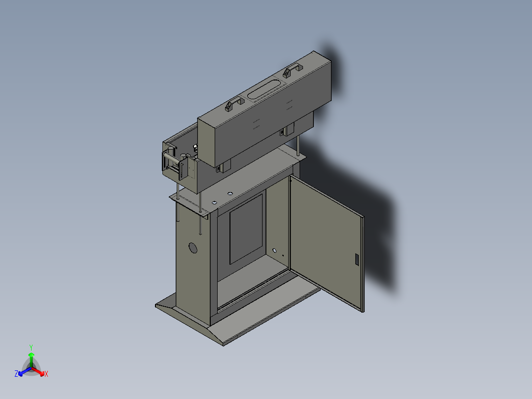 检查电缆绝缘层的火花机正等轴测图