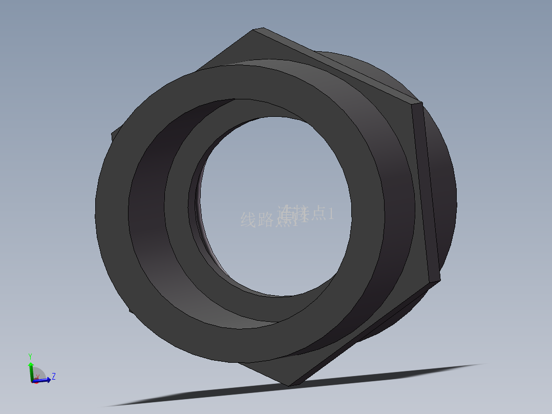 female adapter DN40 PN10 U-PVC主视图