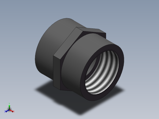 female adapter DN40 PN10 U-PVC正等轴测缩略图