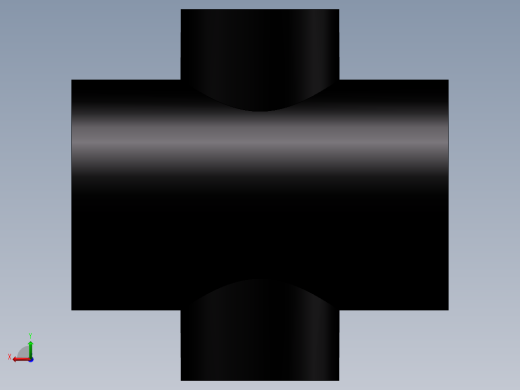 异径四通(Reducer Cross)后视缩略图