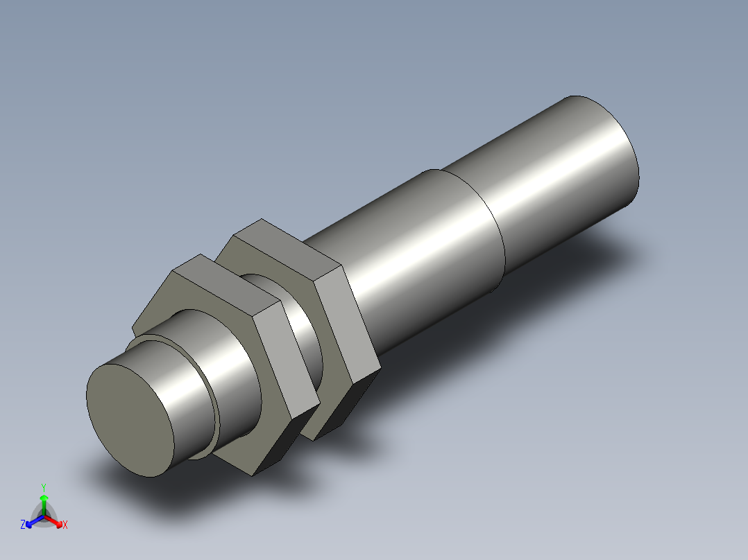 传感器金属JorderYJDJ1(LJA12M-5N1)正等轴测图