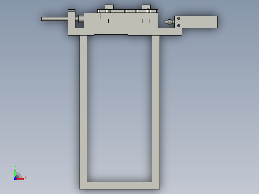 连接盖分料机构前视图