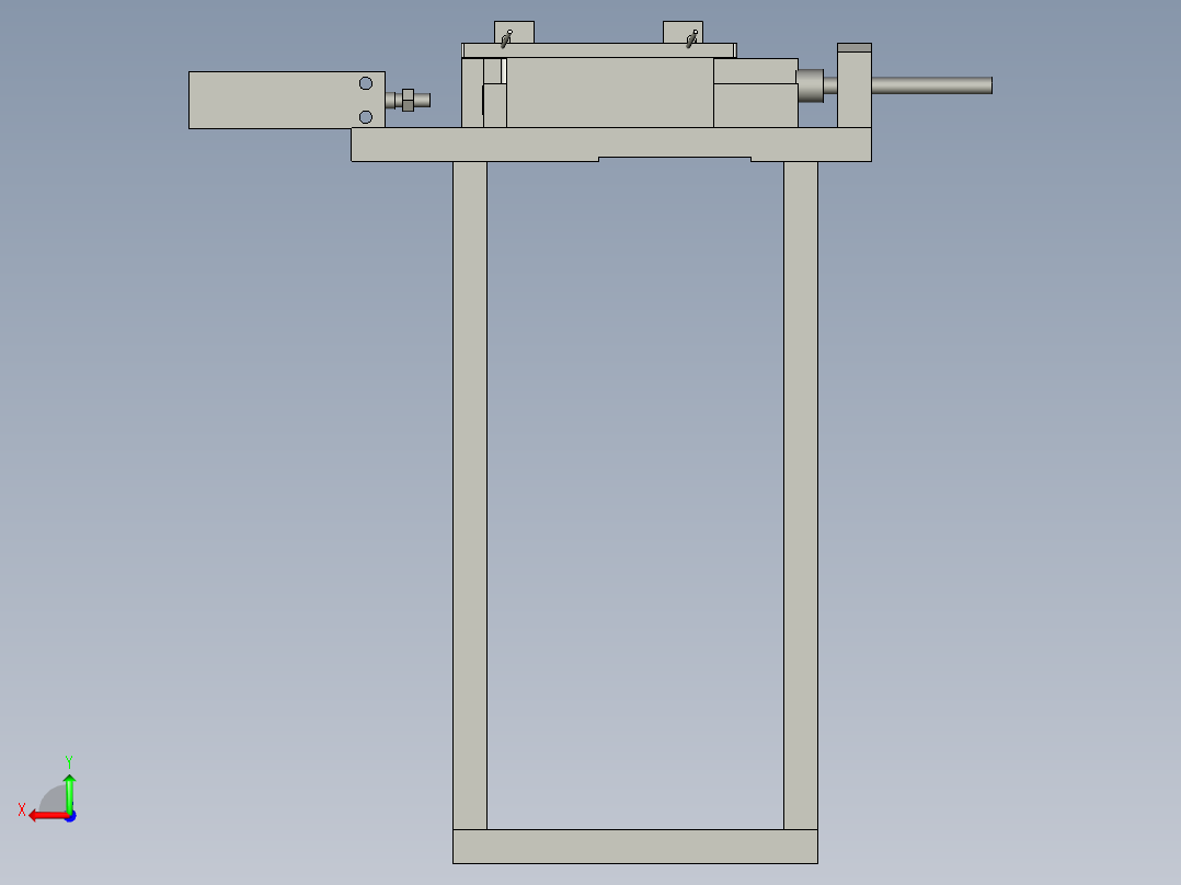 连接盖分料机构后视图