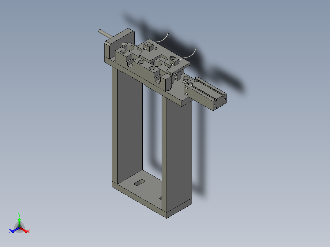 连接盖分料机构正等轴测图