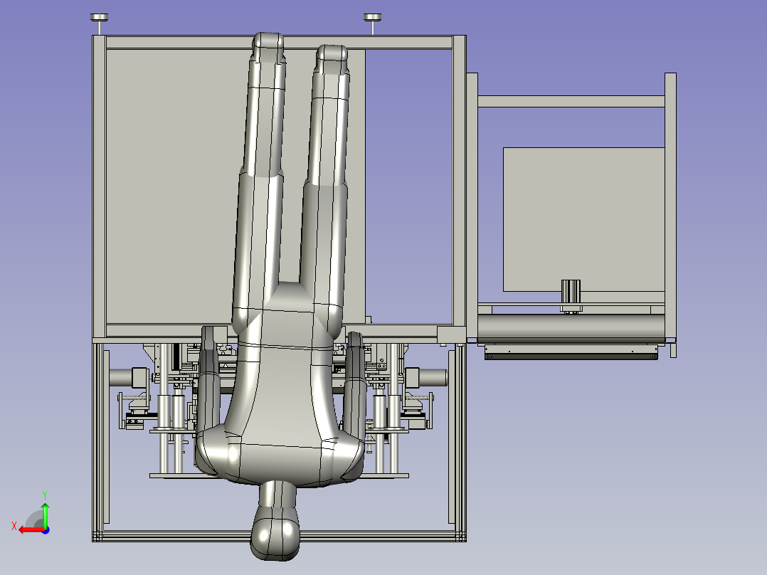 自动LED灯框电阻焊接总成后视图