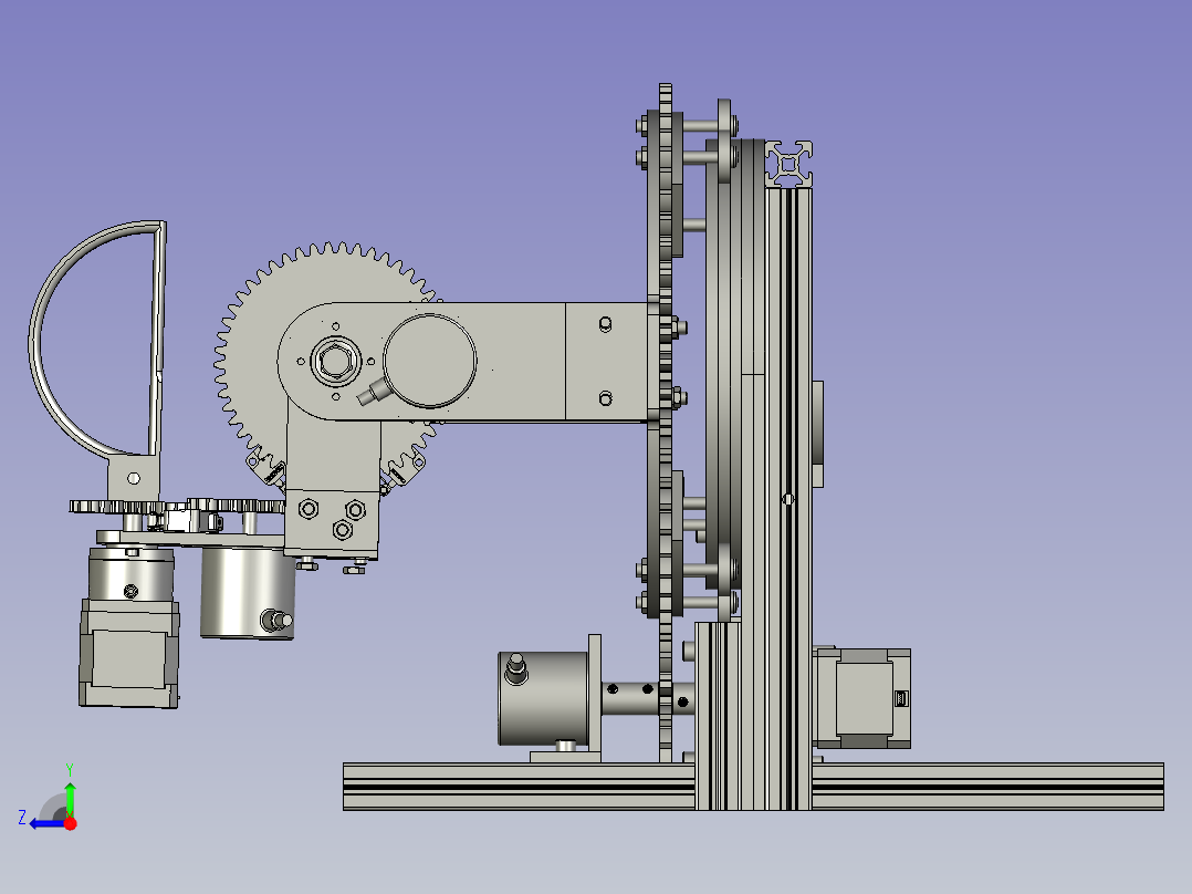 可移动式腕部康复机器人右视图