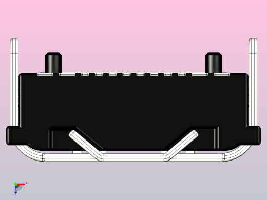 直角16P母型C SMD USB连接器ROHS俯视缩略图