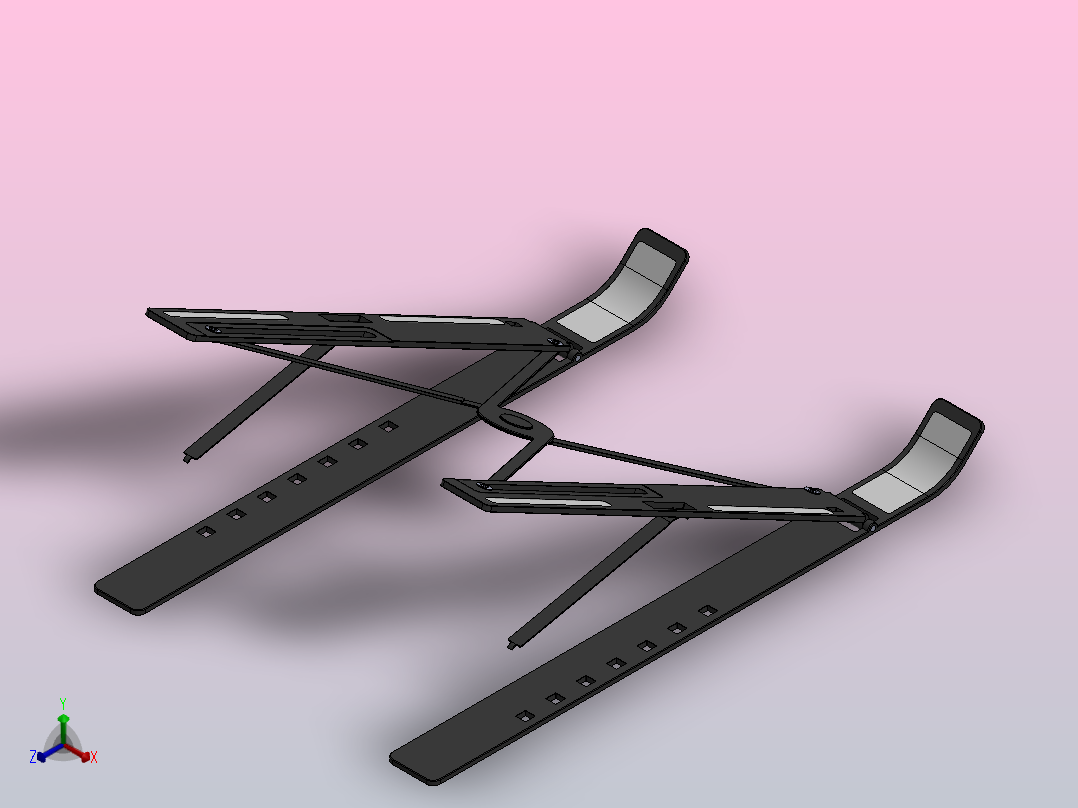 笔记本电脑支架802正等轴测图