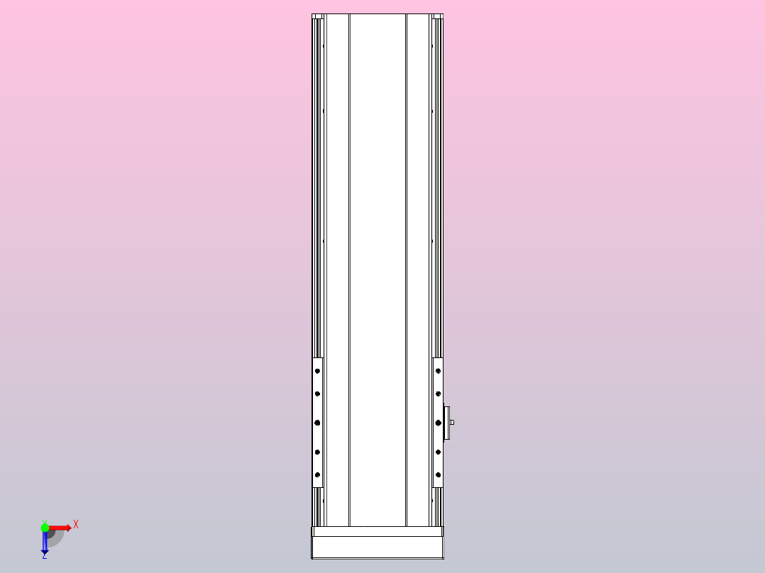 日规模组半封闭丝杆TPA-HNR-202D-2510C-L450-MP-Y-P75-N3俯视图