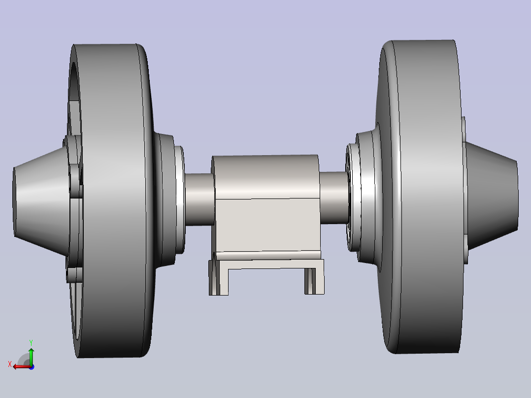 履带式支重轮后视图