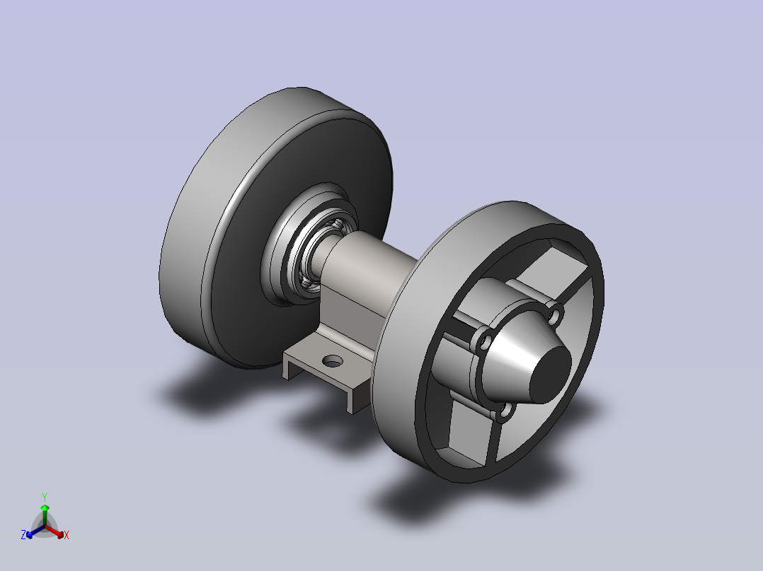 履带式支重轮正等轴测图
