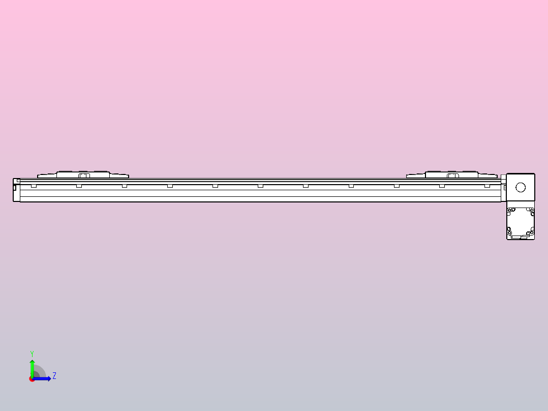 皮带直线轴双滑块型TPA-GCBS-120-P70-L300-RP-M20-N3左视图