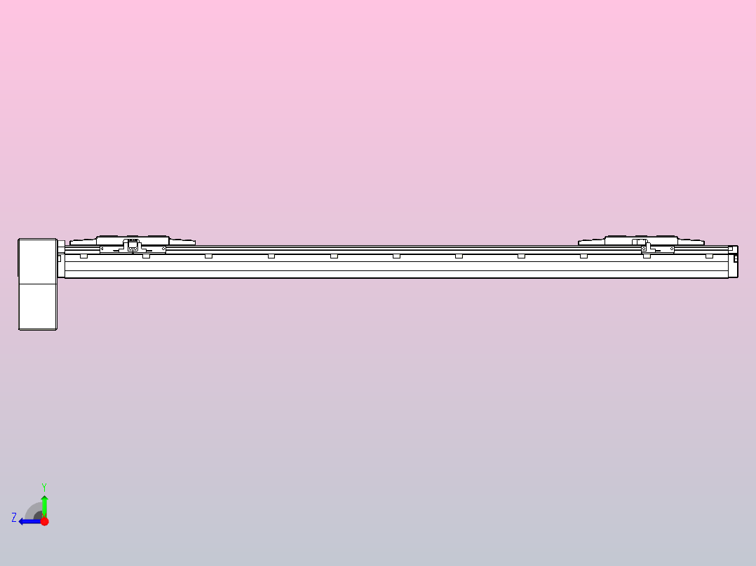 皮带直线轴双滑块型TPA-GCBS-120-P70-L300-RP-M20-N3右视图
