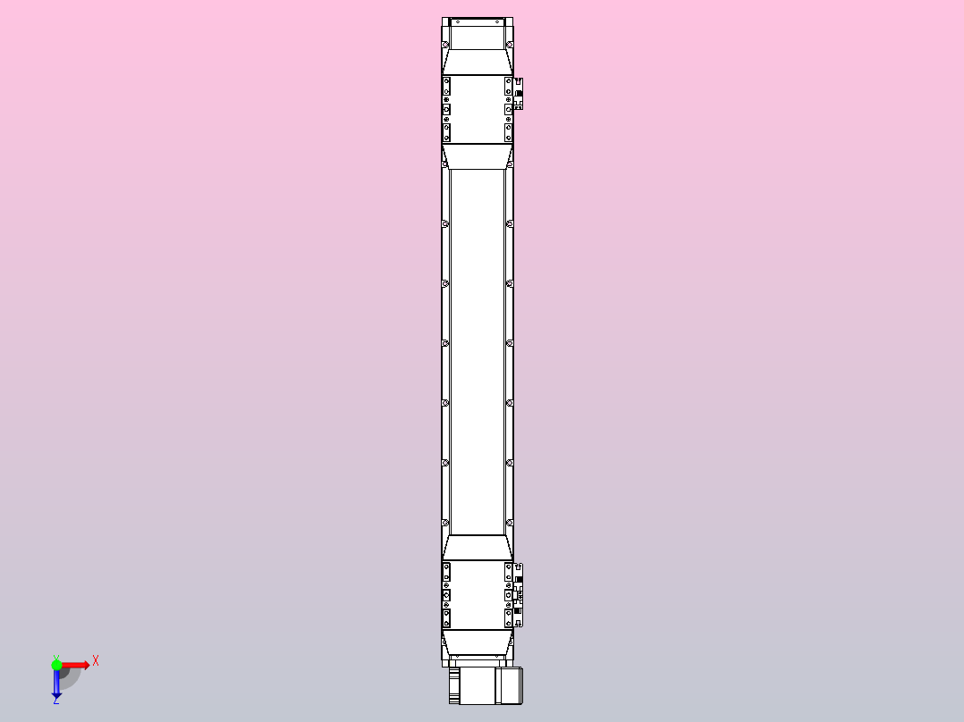 皮带直线轴双滑块型TPA-GCBS-120-P70-L300-RP-M20-N3俯视图