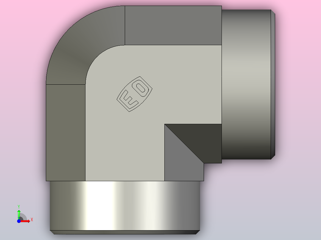 EO管接头弯头W35LCFX.stp前视图