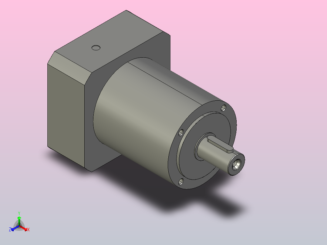 间隙减速器gearbox_gbx080005k_gbk_080_100_3_f主视图