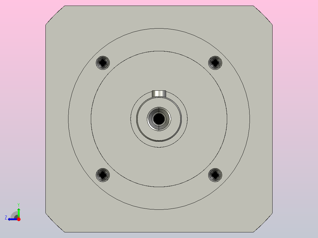 间隙减速器gearbox_gbx080005k_gbk_080_100_3_f右视图
