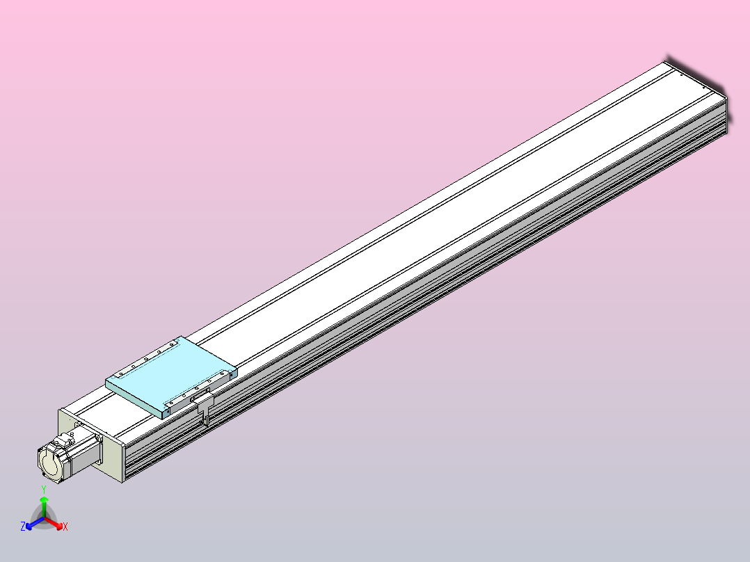 滚珠丝杠直线轴带导轨全封闭TPA-HCR-202D-2510C-L1500-M-Y-P75-N3主视图