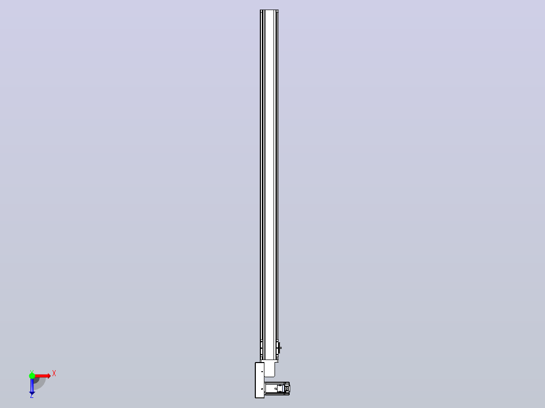 皮带直线轴半封闭可选导轨TPA-HNB-85S-90-L1450-ML-C-P20-N3俯视图
