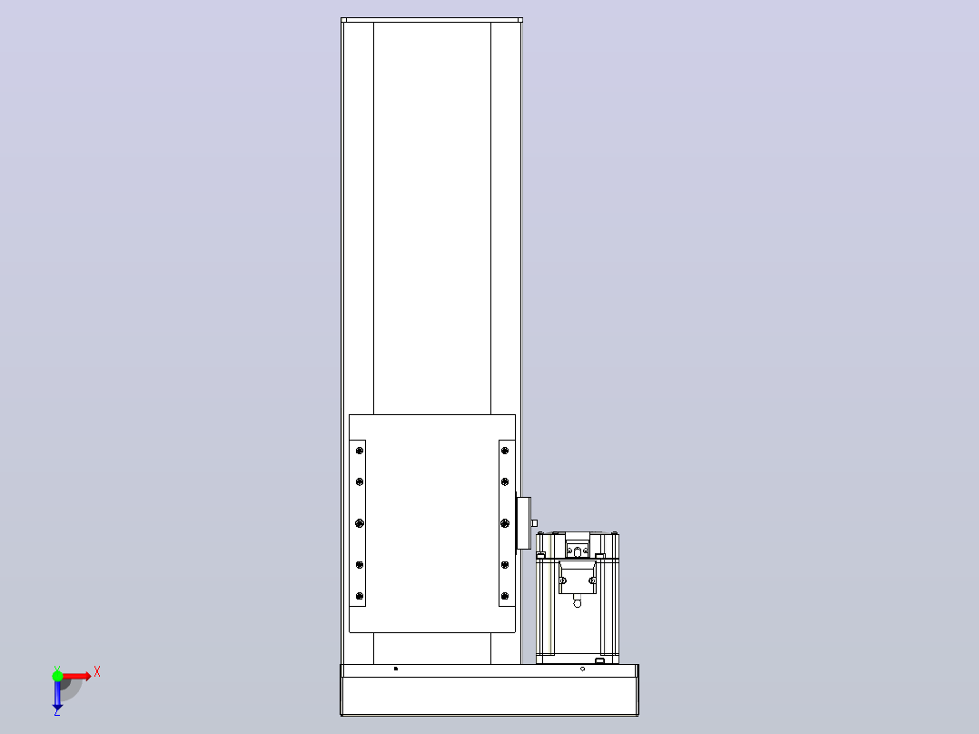 滚珠丝杠直线轴带导轨全封闭TPA-HCR-175D-2510C-L350-MR-C-P75-N3俯视图