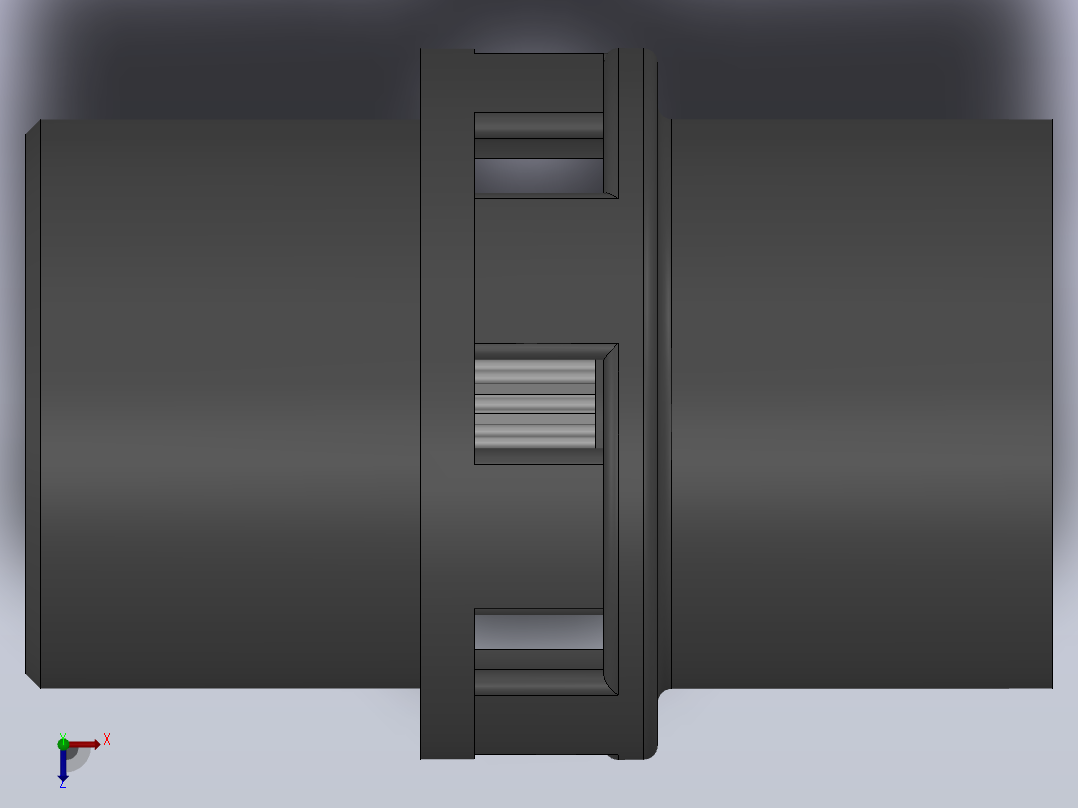 LM型梅花形弹性联轴器_LM14联轴器J1130×252／Z130×202俯视图