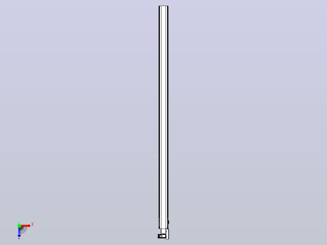 皮带直线轴半封闭可选导轨TPA-HNB-140D-120-L3000-MR-C-P40-N3俯视图