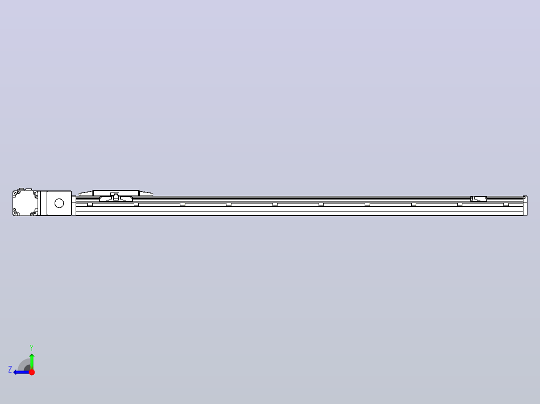机器人皮带驱动直线轴TPA-GCB-150-P80-L1150-QL-M75-N3右视图