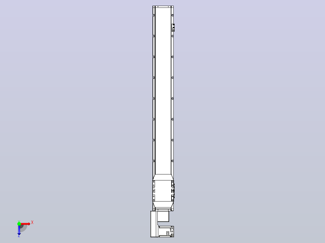 机器人皮带驱动直线轴TPA-GCB-150-P80-L1150-QL-M75-N3俯视图