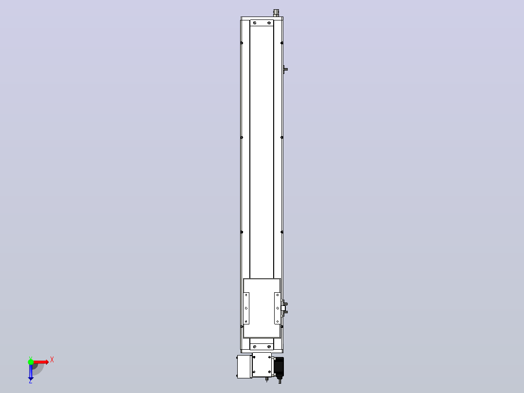 SCM14-750-LD滚珠花健、支撑座、滚珠丝杠、交叉导轨、直线模组俯视图