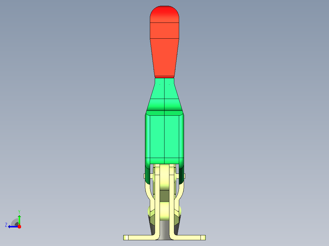 带水平底座的垂直夹具GN_810_70型右视图