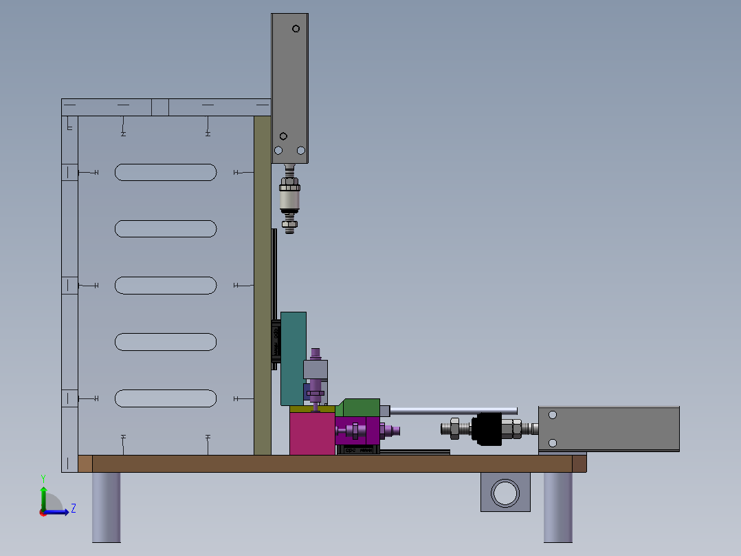 USB测试治具左视图