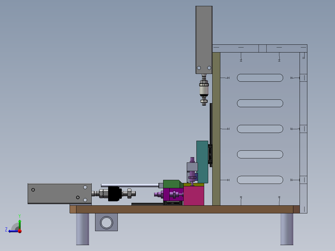 USB测试治具右视图
