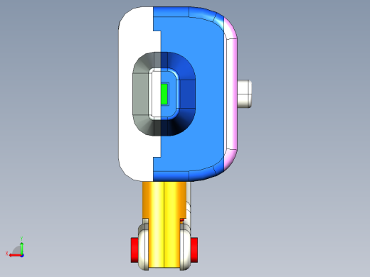 快换弹夹手动上螺母3D模型后视缩略图