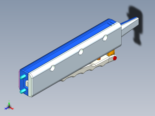 快换弹夹手动上螺母3D模型正等轴测缩略图