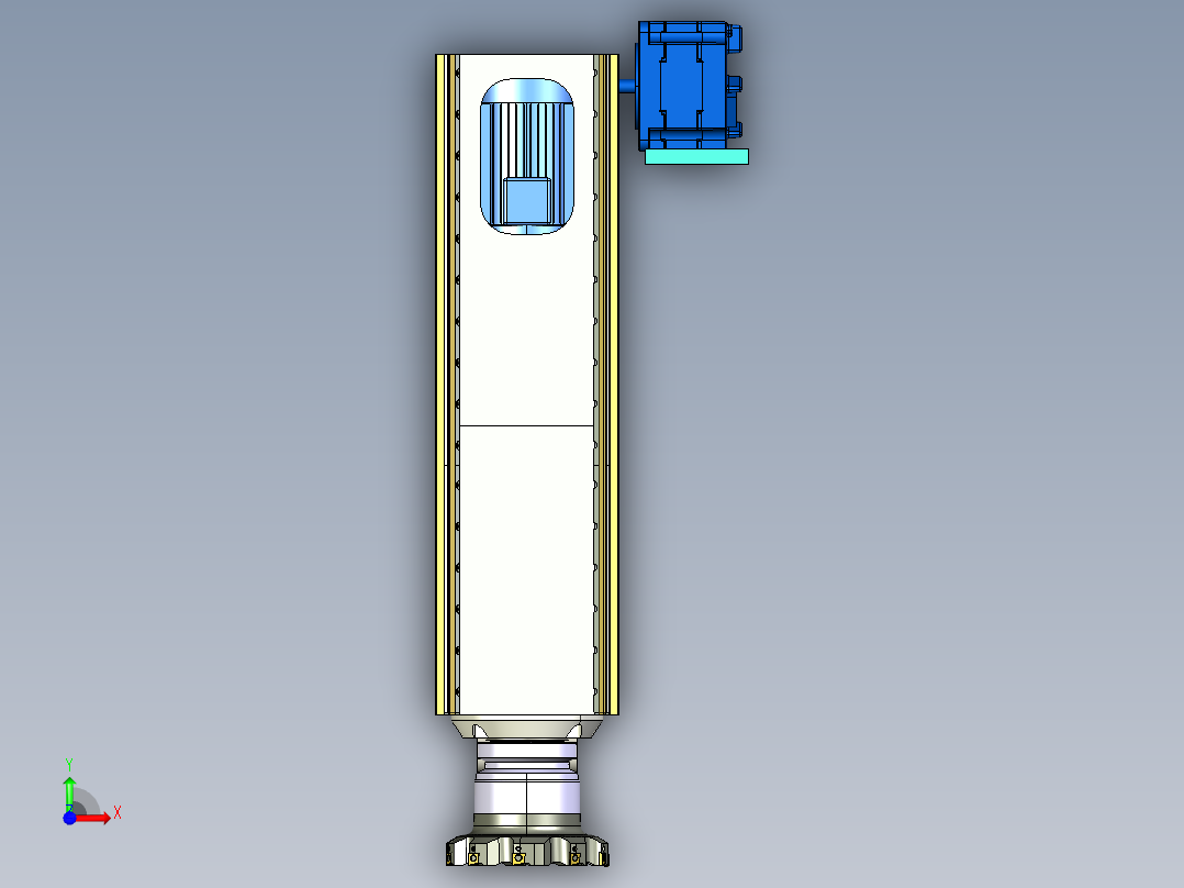 铣刀头详解图3D模型前视图