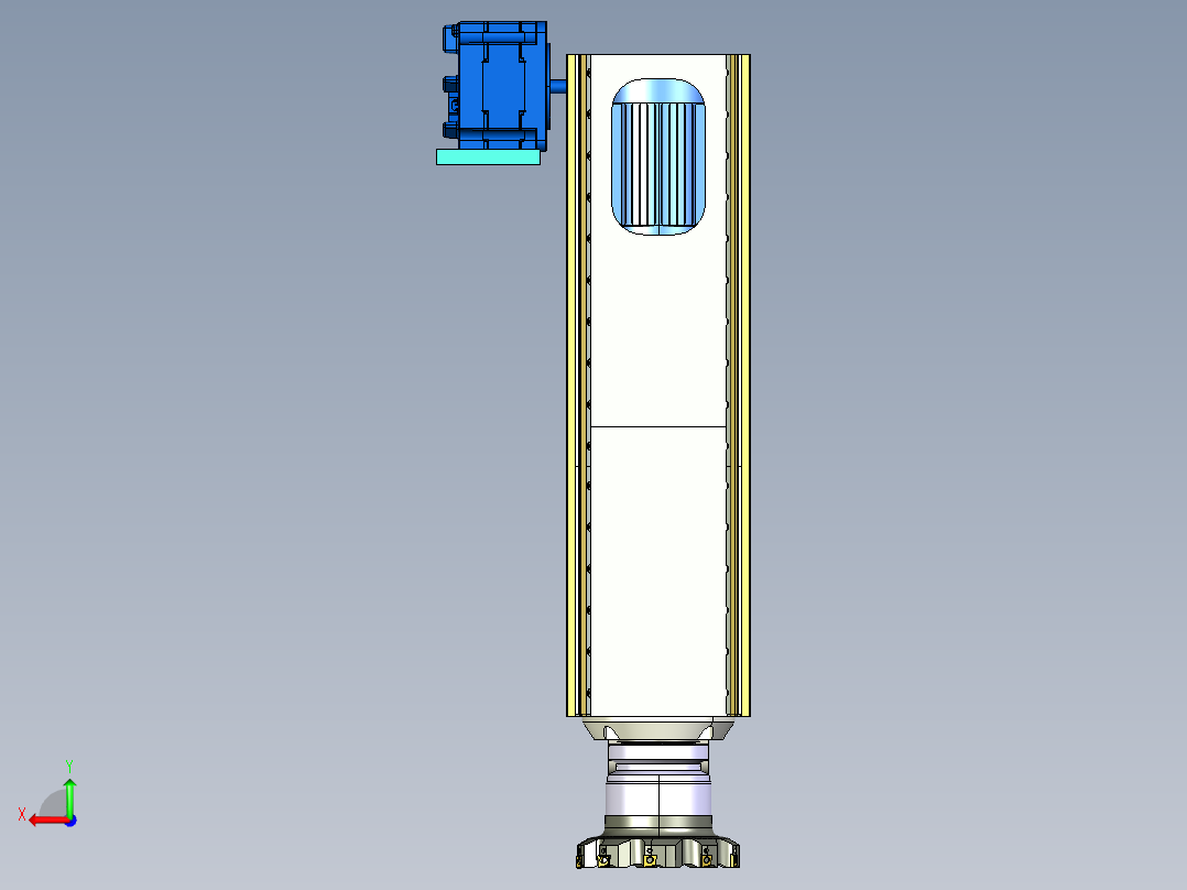 铣刀头详解图3D模型后视图