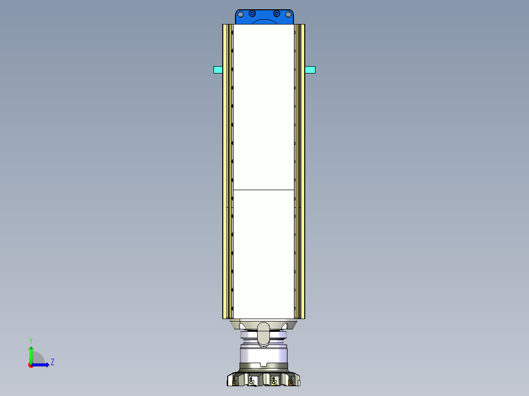 铣刀头详解图3D模型左视图